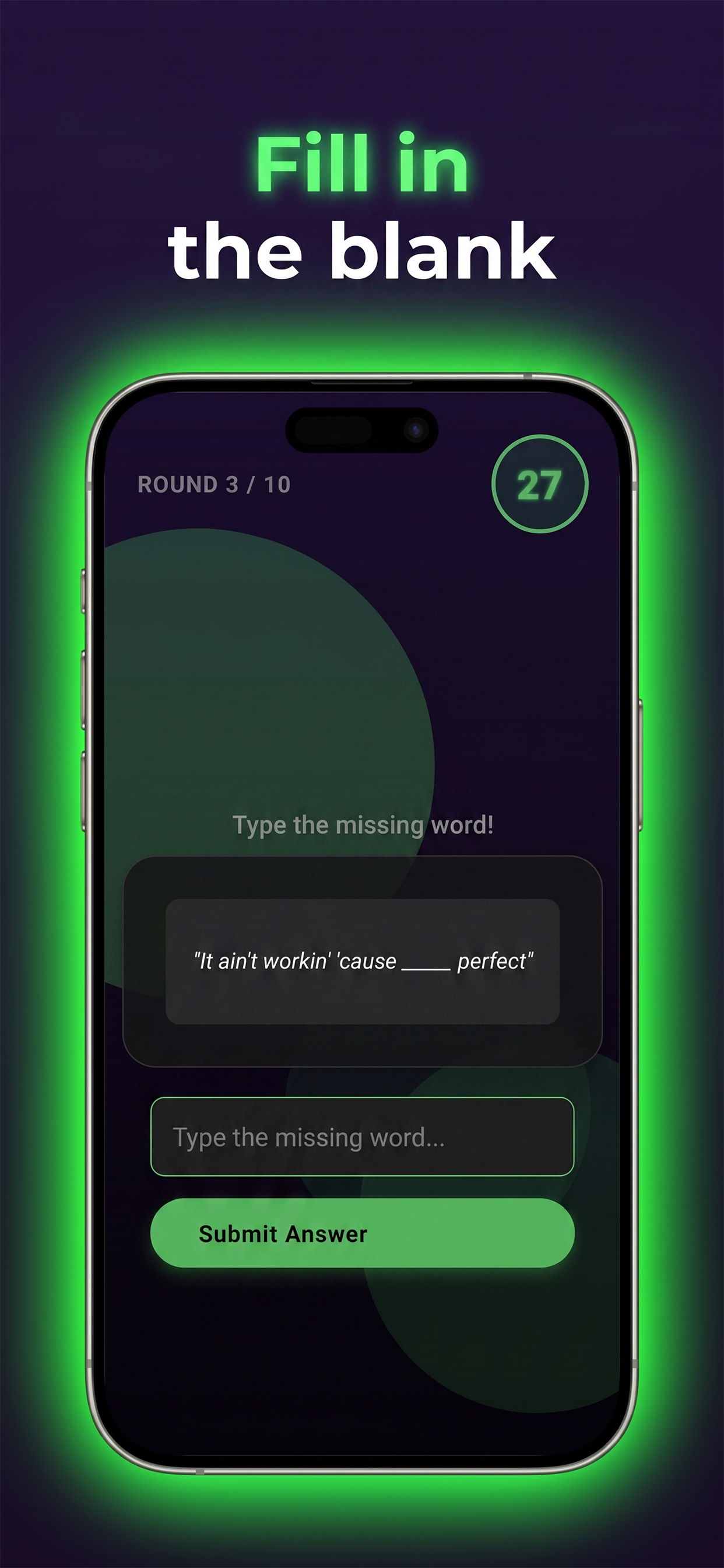 Fill In The Blank Mode